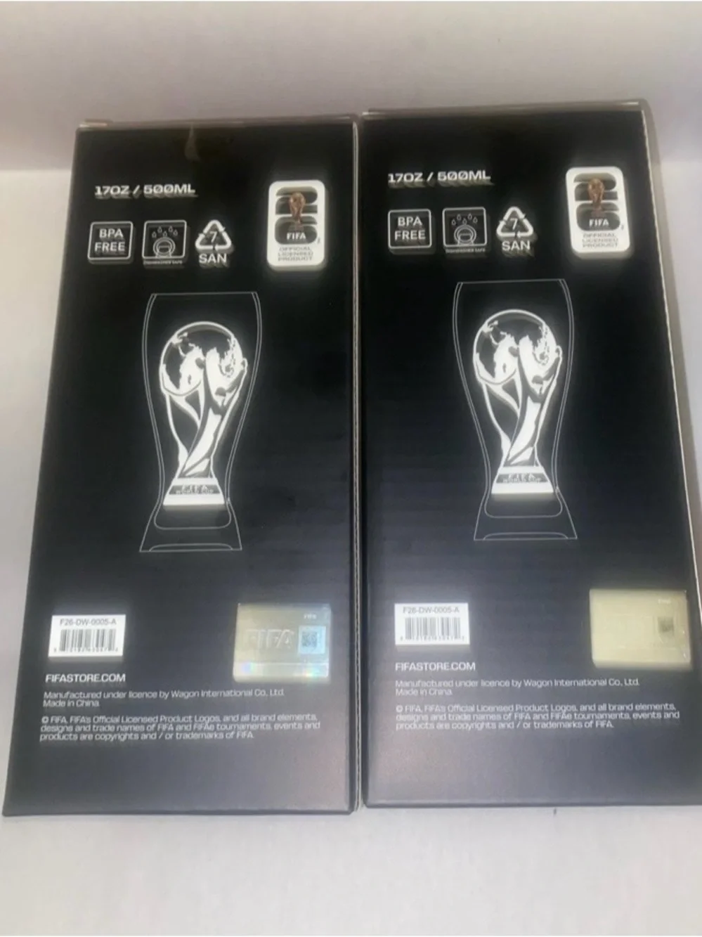 2 FIFA World Cup 2026 17 Oz Shatterproof Pilsner Shape Beer Glass plastic soccer